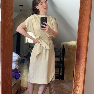 Vintage ivory silk lanvin dress